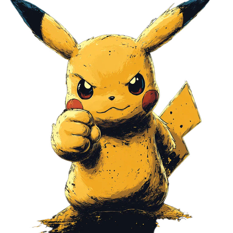 Pikachu Action Pose Vinyl Car Decal Sticker – Waterproof & UV-Resistant 8"