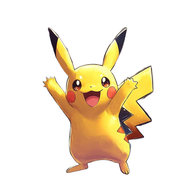 Pikachu Celebrating Vinyl Car Decal Sticker – Waterproof & UV-Resistant 8"