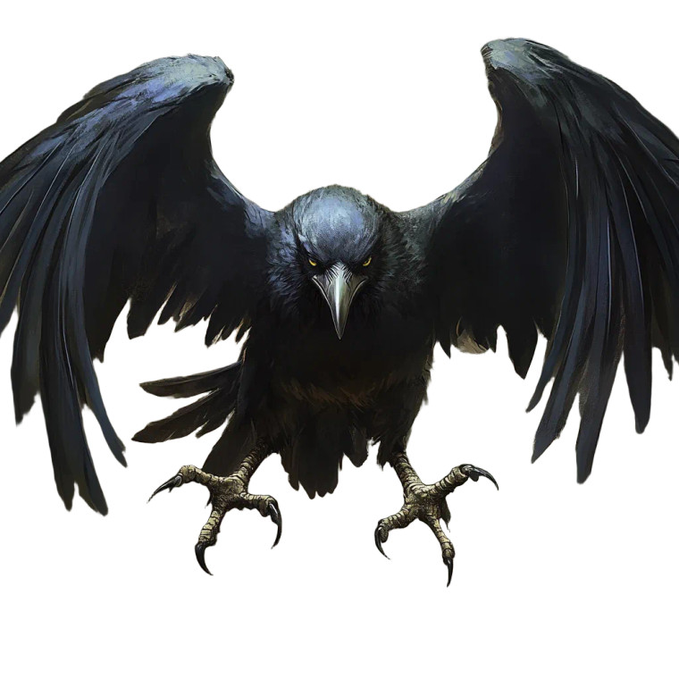 Epic Outstretched Crow Vinyl Car Decal Sticker – Waterproof & UV-Resistant 8"