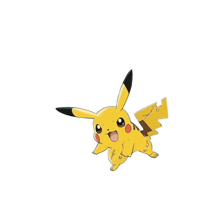 Pikachu Thunder Battle Vinyl Car Decal Sticker – Waterproof & UV-Resistant 8"