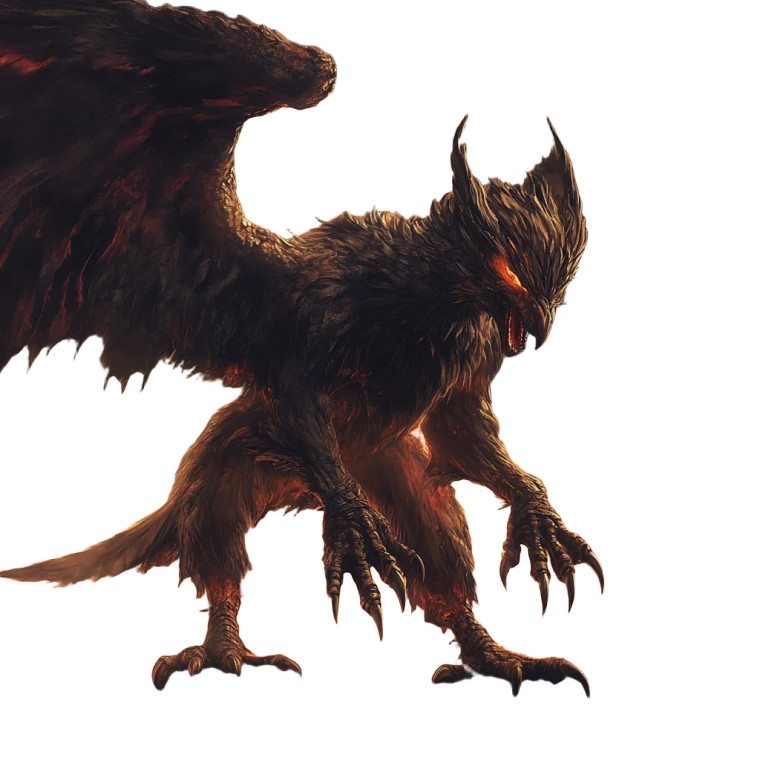 Demonic Griffin Creature Vinyl Car Decal Sticker – Waterproof & UV-Resistant 8"