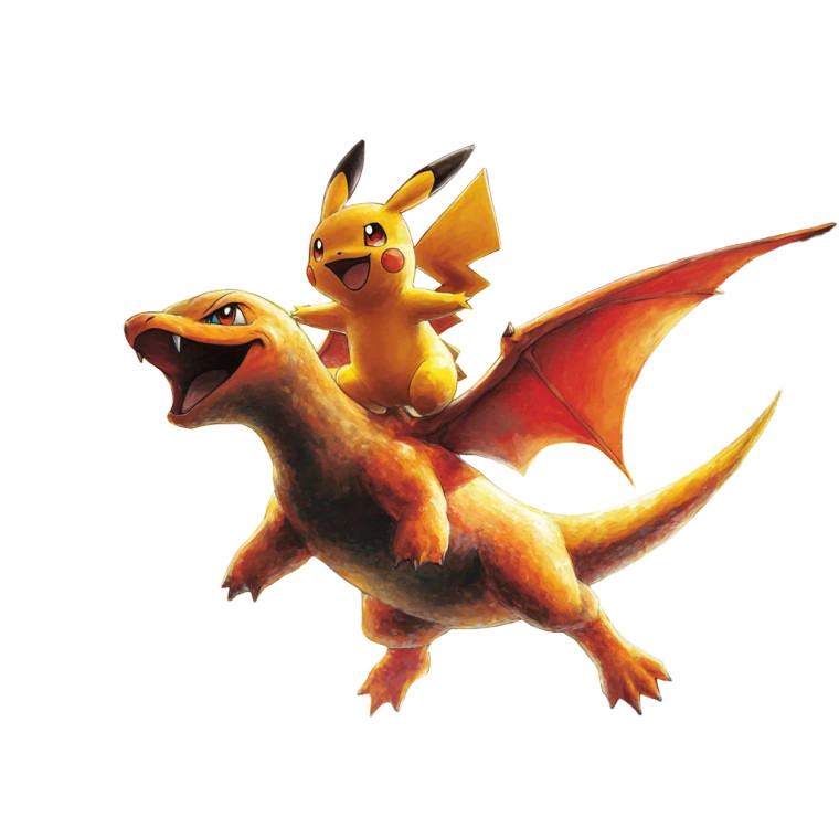 Pikachu On Charizard V3 Vinyl Car Decal Sticker – Waterproof & UV-Resistant 8"