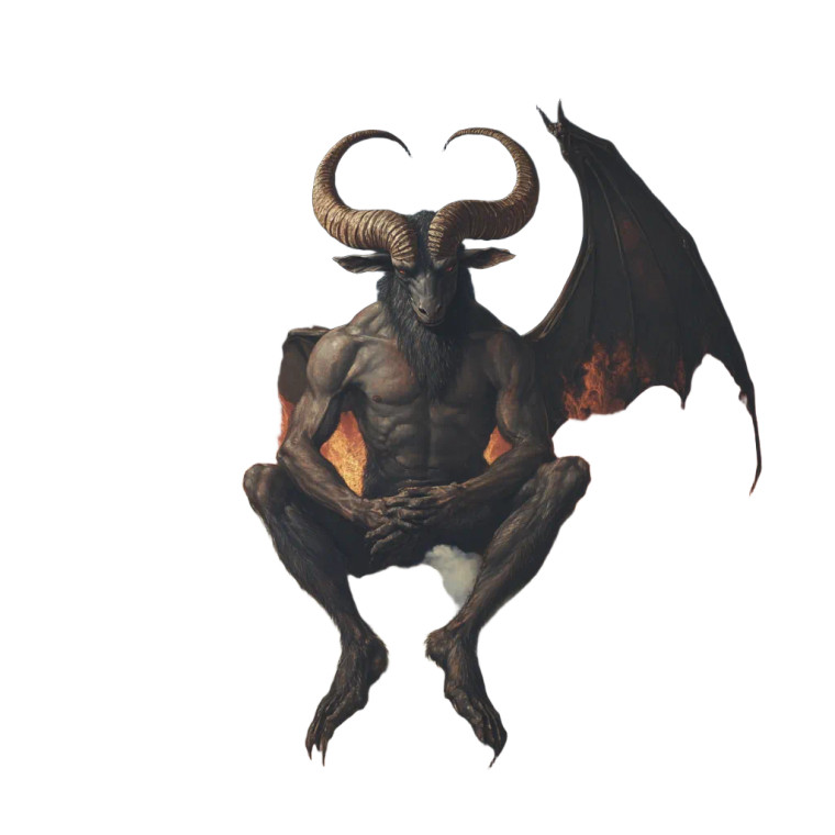 Renaissance Devil Portrait Vinyl Car Decal Sticker – Waterproof & UV-Resistant 8"