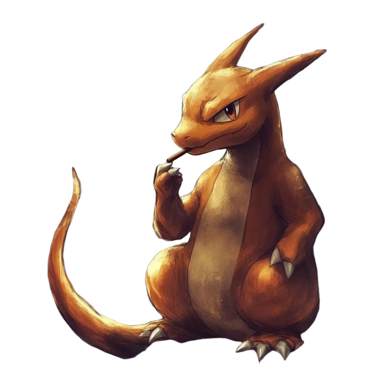 Charizard Smoking Joint Vinyl Car Decal Sticker – Waterproof & UV-Resistant 8"