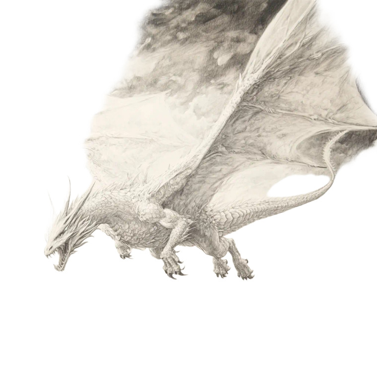 White Dragon Soaring Vinyl Car Decal Sticker – Waterproof & UV-Resistant 8"