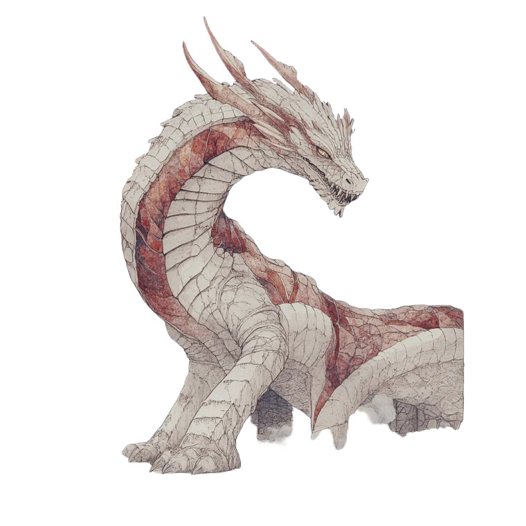 Fantasy Dragon Sculpture Vinyl Car Decal Sticker – Waterproof & UV-Resistant 8"