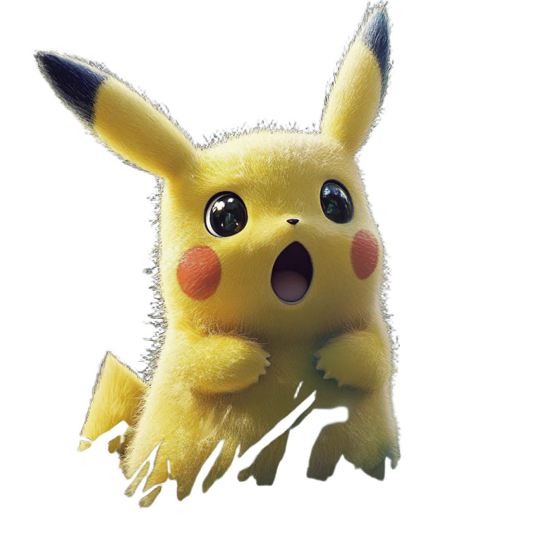 Shocked Ghibli Pikachu Vinyl Car Decal Sticker – Waterproof & UV-Resistant 8"