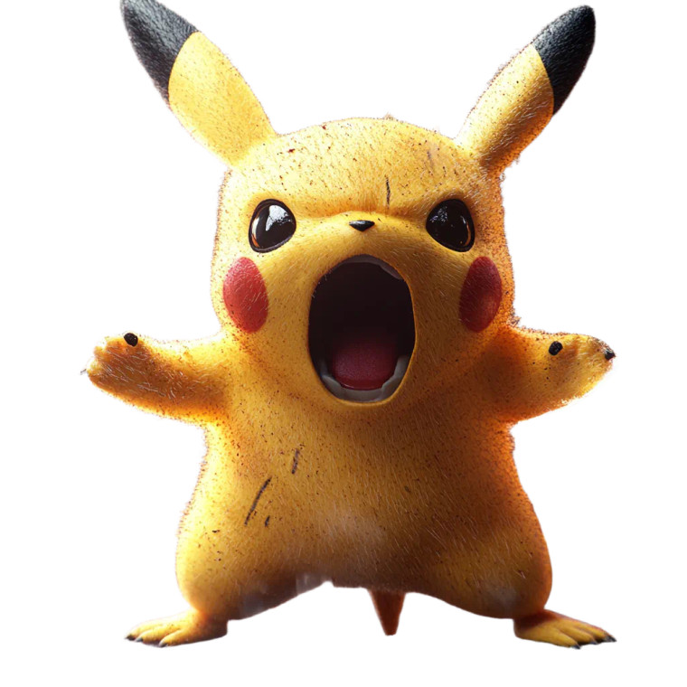 Furious Pikachu Vinyl Car Decal Sticker – Waterproof & UV-Resistant 8"