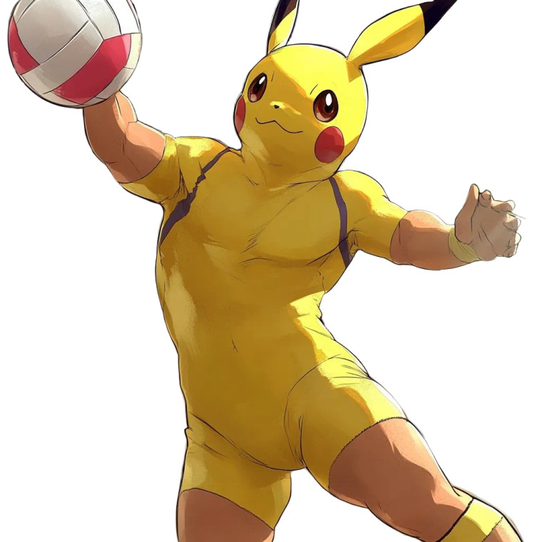 Pokémon Volleyball Vinyl Car Decal Sticker – Waterproof & UV-Resistant 8"