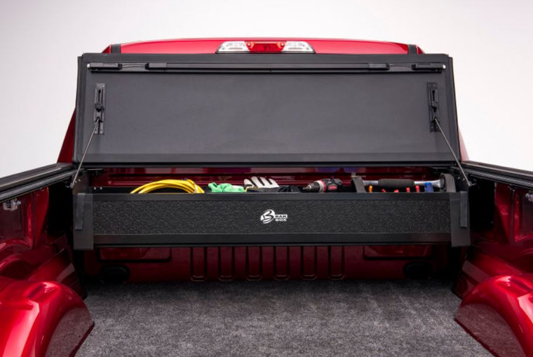 Custom Fit Black Textured Tool Box | For Chevrolet Colorado and GMC Canyon 2015-2022 | FRP Panels | Sliding Tray | Easy Install