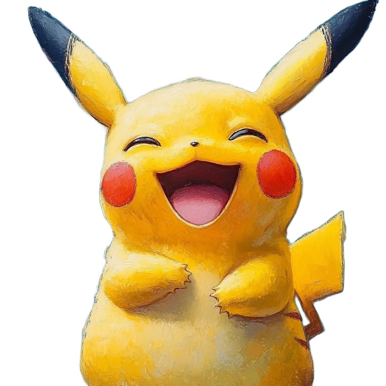 Laughing Pikachu Vinyl Car Decal Sticker – Waterproof & UV-Resistant 8"