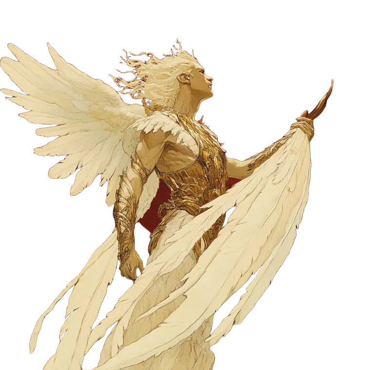 Deity Illustration Vinyl Car Decal Sticker – Waterproof & UV-Resistant 8"