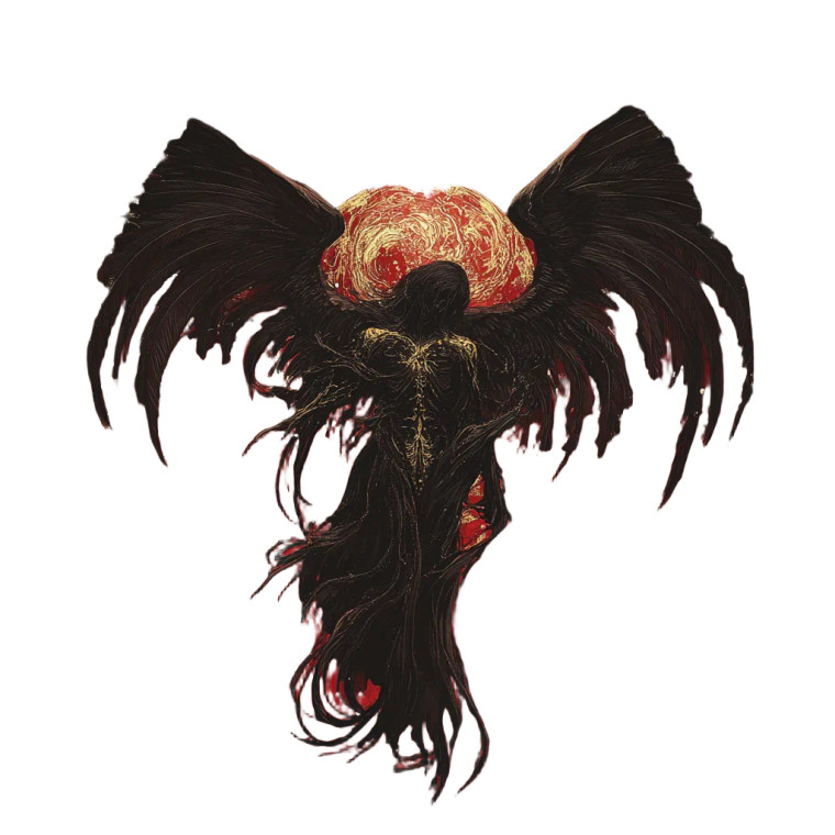 Gothic Angel Of Death Vinyl Car Decal Sticker – Waterproof & UV-Resistant 8"