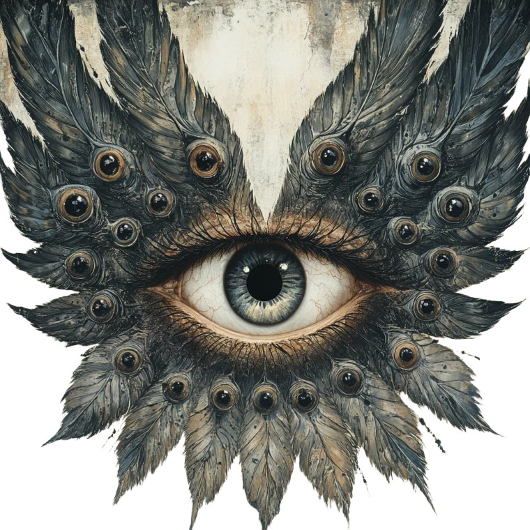 Winged Eye Vinyl Car Decal Sticker – Waterproof & UV-Resistant 8"