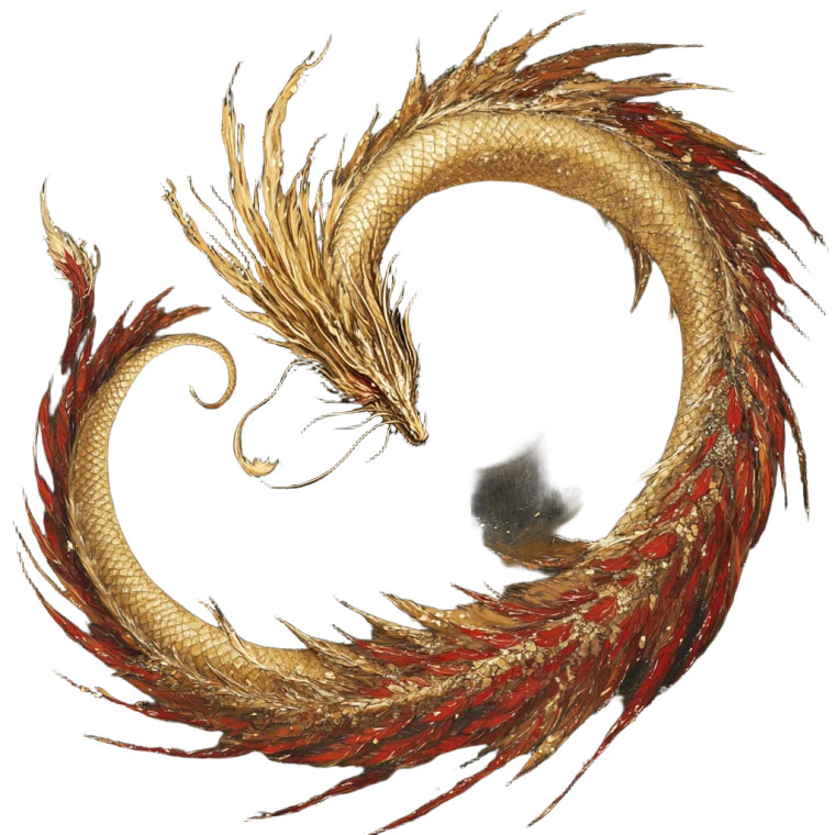 Feathered Dragon Eating Vinyl Car Decal Sticker – Waterproof & UV-Resistant 8"