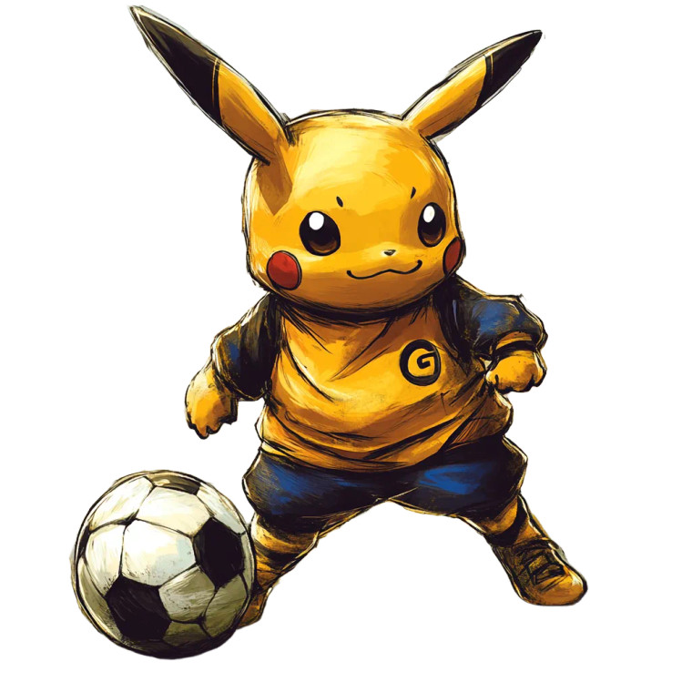 Soccer Pokemon Vinyl Car Decal Sticker – Waterproof & UV-Resistant 8"