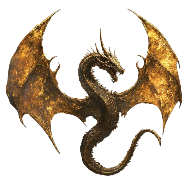 Royal Dragon Symbol Vinyl Car Decal Sticker – Waterproof & UV-Resistant 8"