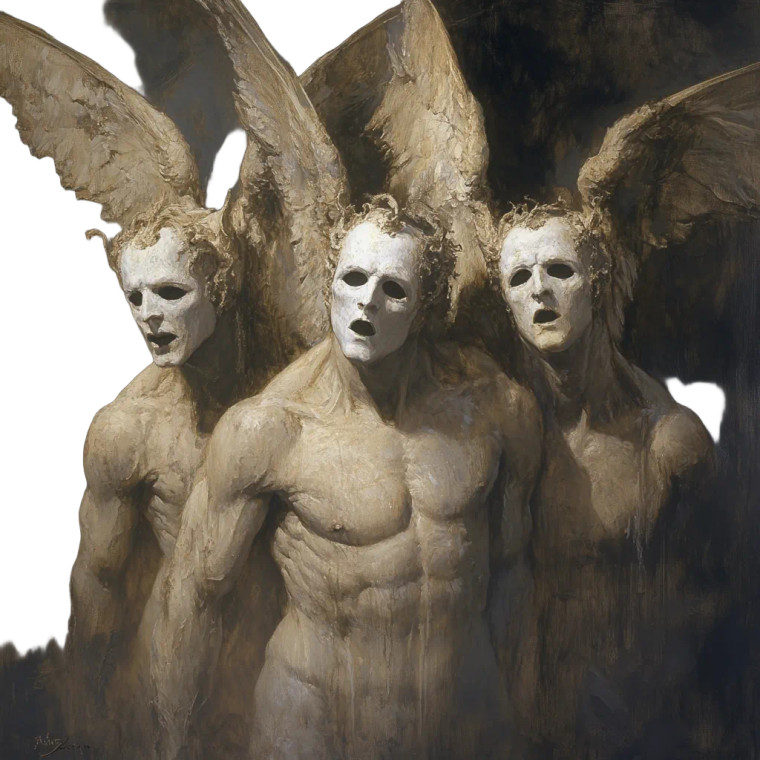 Dark Muscular Humanoids V2 Vinyl Car Decal Sticker – Waterproof & UV-Resistant 8"