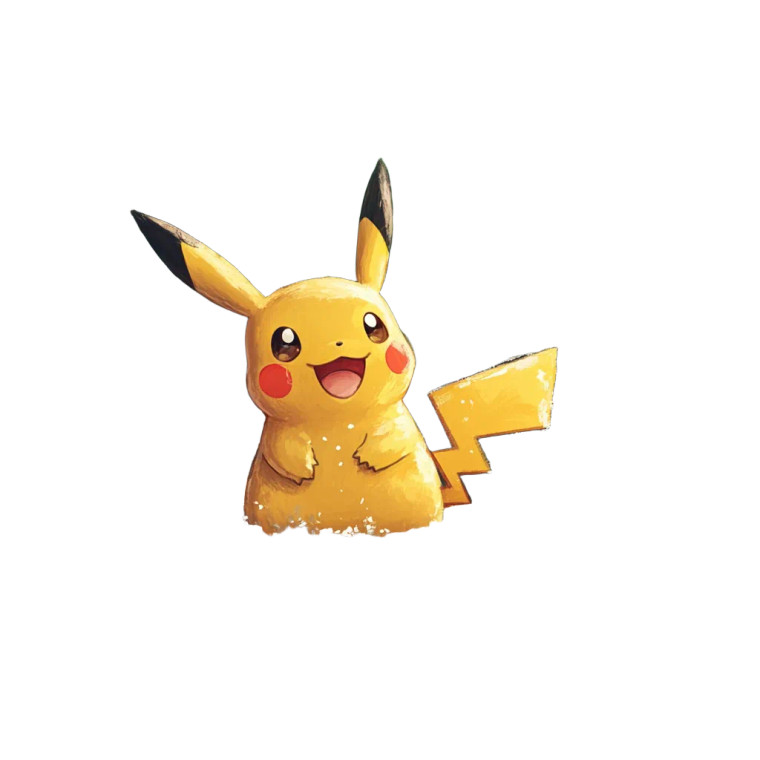 Happy Pikachu Vinyl Car Decal Sticker – Waterproof & UV-Resistant 8"