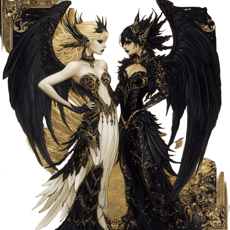 Angel And Demon V3 Vinyl Car Decal Sticker – Waterproof & UV-Resistant 8"