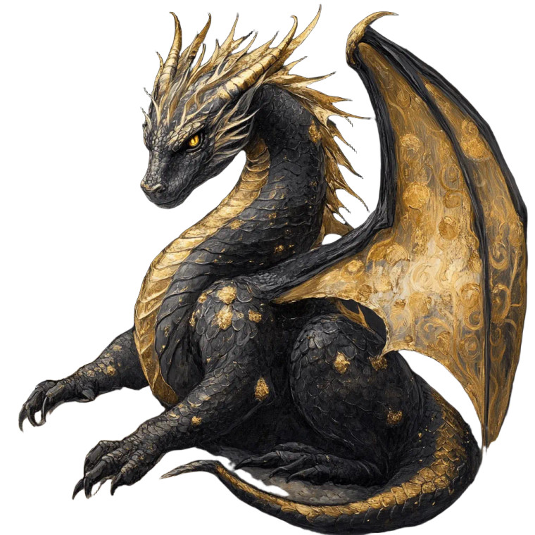 Gold Dragon Vinyl Car Decal Sticker – Waterproof & UV-Resistant 8"