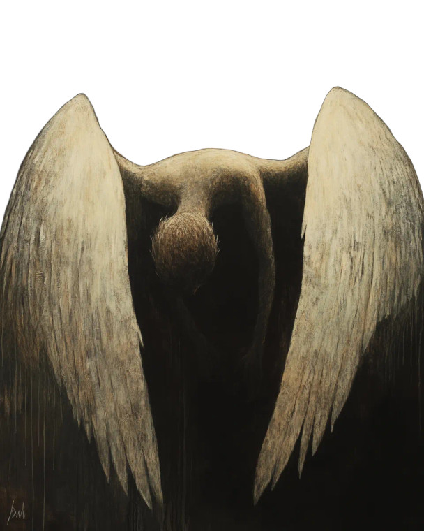 Beksinski Angel Painting Vinyl Car Decal Sticker – Waterproof & UV-Resistant 8"