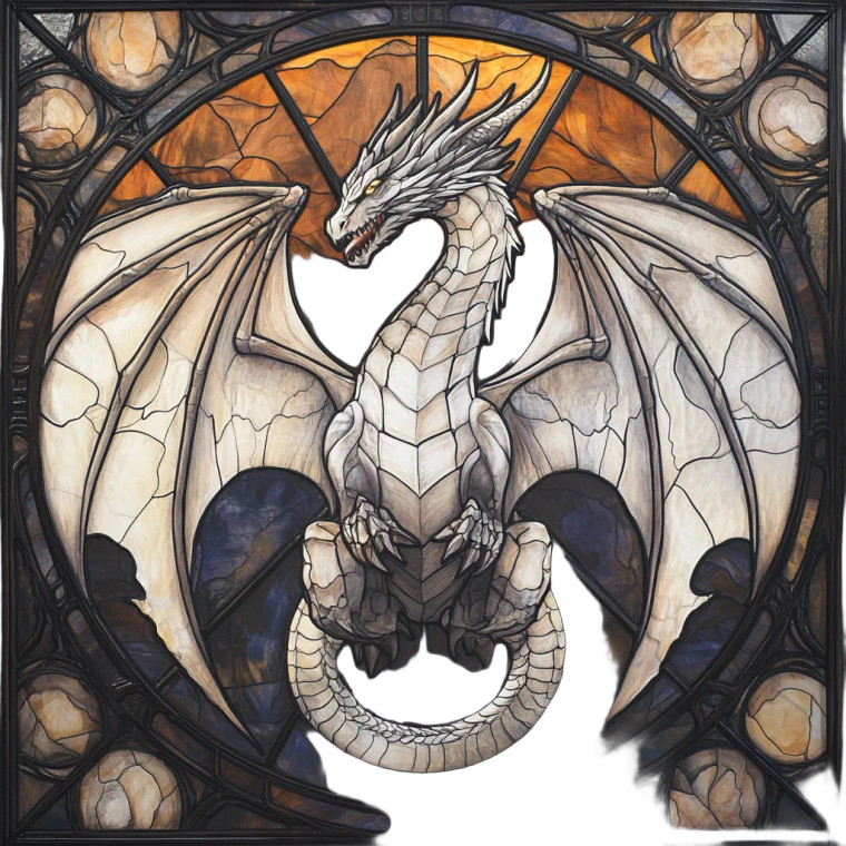 Platinum Dragon Window Vinyl Car Decal Sticker – Waterproof & UV-Resistant 8"