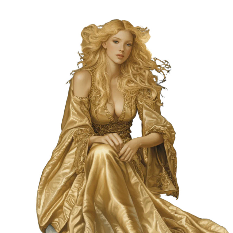 Golden Angel Woman Vinyl Car Decal Sticker – Waterproof & UV-Resistant 8"