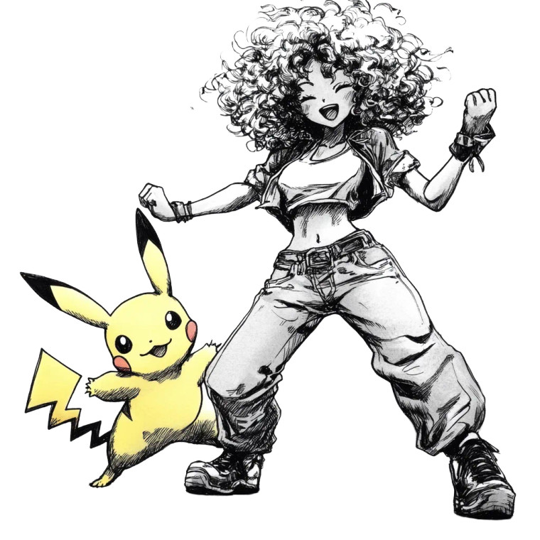 Dancing Pokemon Trainer Vinyl Car Decal Sticker – Waterproof & UV-Resistant 8"