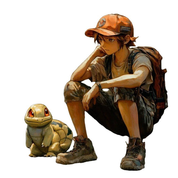 Pokemon Trainer Bronze Vinyl Car Decal Sticker – Waterproof & UV-Resistant 8"