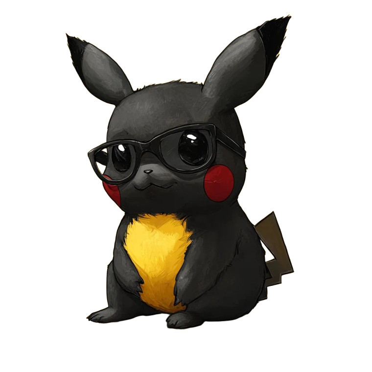 Black Pikachu Vinyl Car Decal Sticker – Waterproof & UV-Resistant 8"