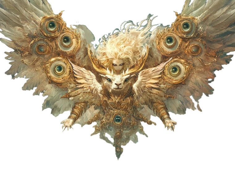 Angelic Six-Winged Being Vinyl Car Decal Sticker – Waterproof & UV-Resistant 8" Angelic Six-Winged Being Vinyl Car Decal Sticker – Waterproof & UV-Resistant 8"