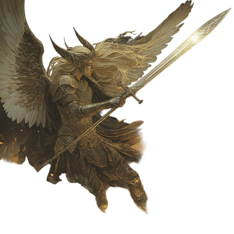 Majestic Valkyrie Vinyl Car Decal Sticker – Waterproof & UV-Resistant 8"