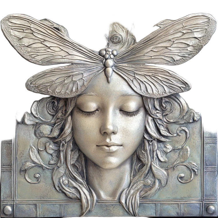 Silver Winged Girl Vinyl Car Decal Sticker – Waterproof & UV-Resistant 8"