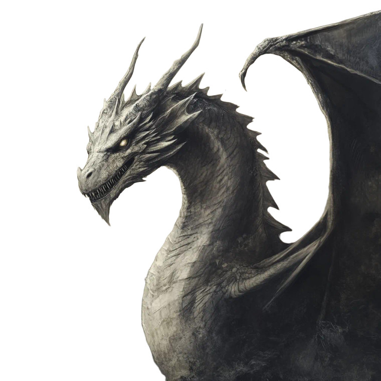 Dark Gray Dragons Vinyl Car Decal Sticker – Waterproof & UV-Resistant 8"