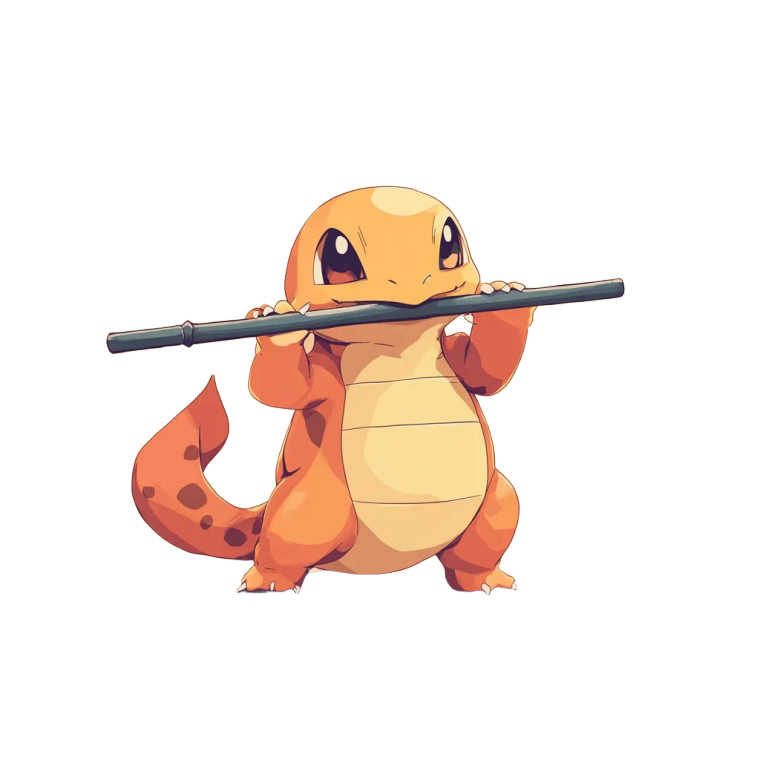 Pokemon Flute Vinyl Car Decal Sticker – Waterproof & UV-Resistant 8"