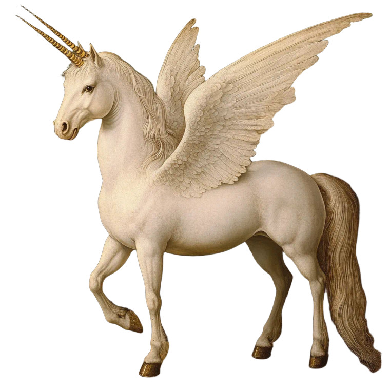 Majestic Winged Unicorn Vinyl Car Decal Sticker – Waterproof & UV-Resistant 8"