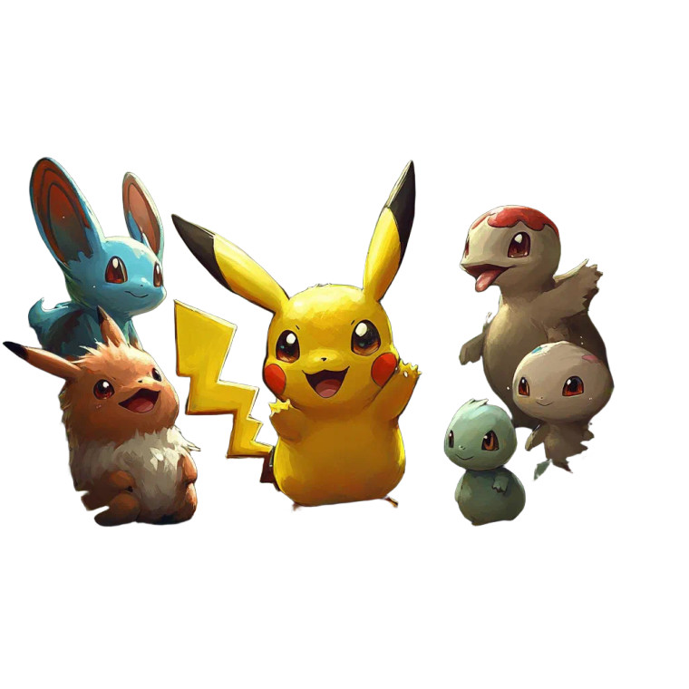 Pikachu With Friends Vinyl Car Decal Sticker – Waterproof & UV-Resistant 8"