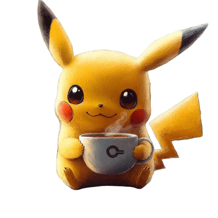 Pikachu With Tea Vinyl Car Decal Sticker – Waterproof & UV-Resistant 8"