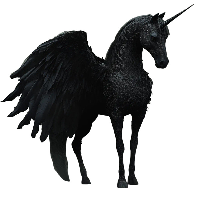 Goth Pegasus Vinyl Car Decal Sticker – Waterproof & UV-Resistant 8"