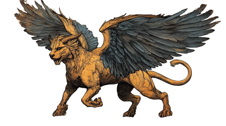 Chimera Illustration Vinyl Car Decal Sticker – Waterproof & UV-Resistant 8"