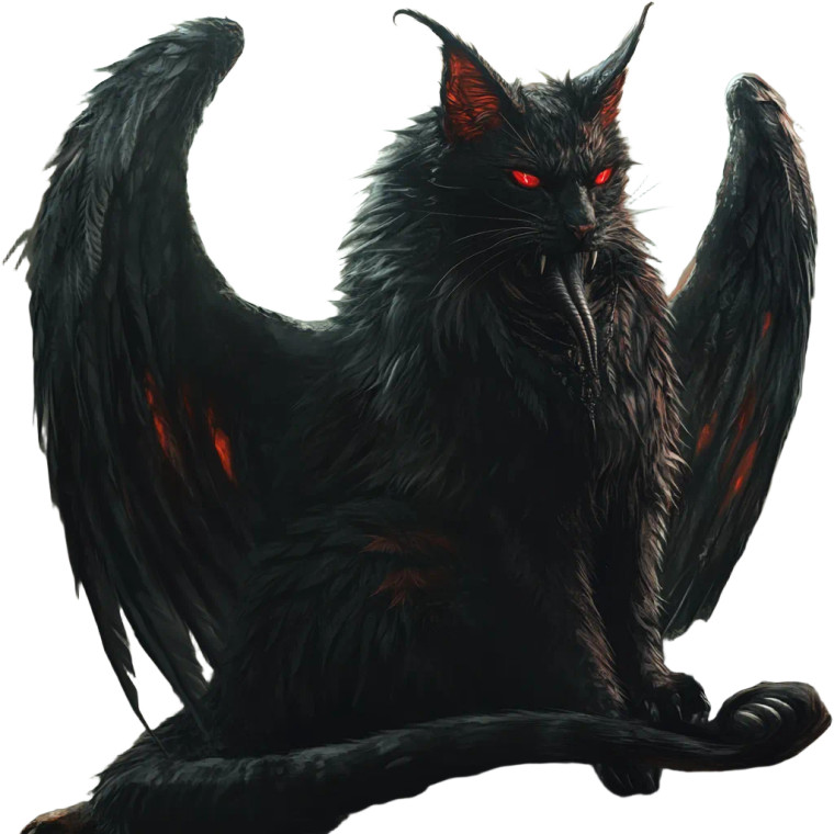 Giant Winged Mainecoon Vinyl Car Decal Sticker – Waterproof & UV-Resistant 8"