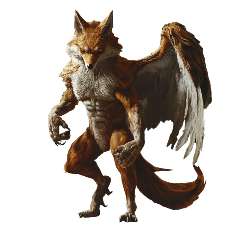 Mythical Fox-Eagle-Wolf Vinyl Car Decal Sticker – Waterproof & UV-Resistant 8"