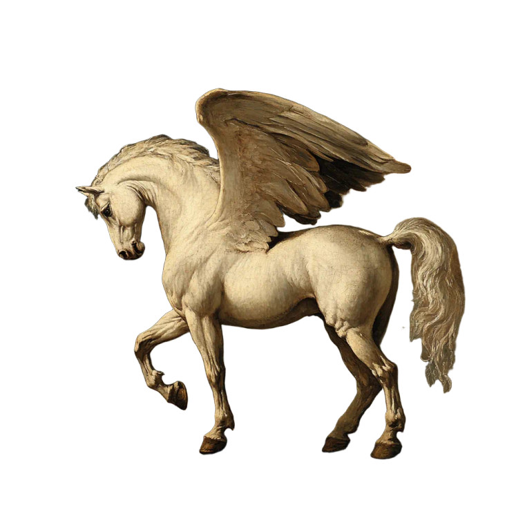Pegasus Side View Vinyl Car Decal Sticker – Waterproof & UV-Resistant 8"
