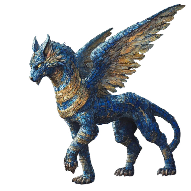 Fantasy Sphinx Creature Vinyl Car Decal Sticker – Waterproof & UV-Resistant 8"