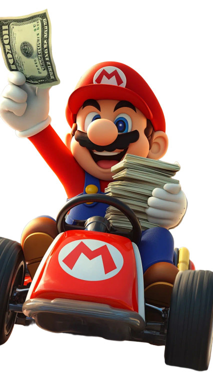 Mario'S Money Race Vinyl Car Decal Sticker – Waterproof & UV-Resistant 8"