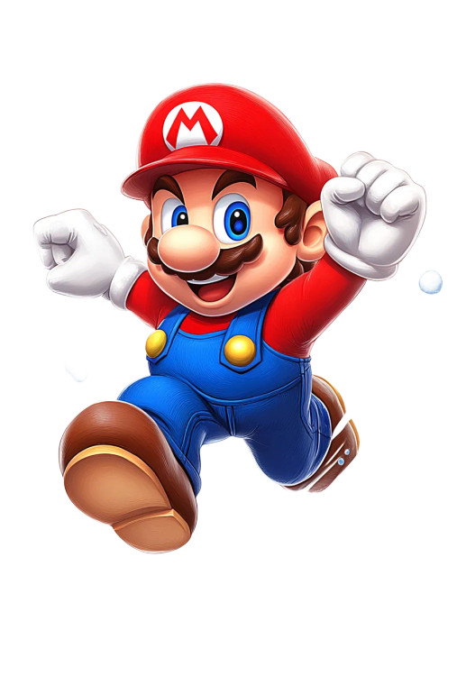 Cartoon Super Mario V2 Vinyl Car Decal Sticker – Waterproof & UV-Resistant 8"