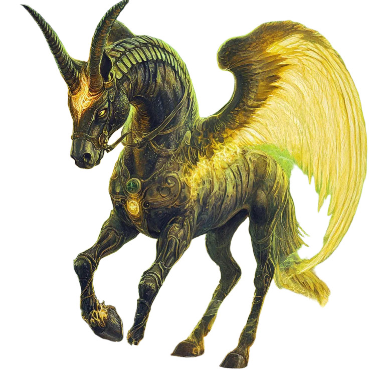 Fantasy Chimera Horse Vinyl Car Decal Sticker – Waterproof & UV-Resistant 8"