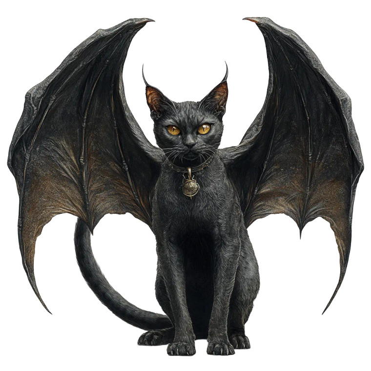 Demon Cat Vinyl Car Decal Sticker – Waterproof & UV-Resistant 8"