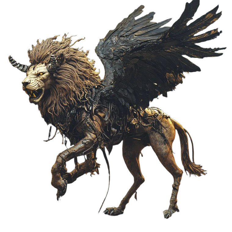 Dark Fantasy Chimera Vinyl Car Decal Sticker – Waterproof & UV-Resistant 8"